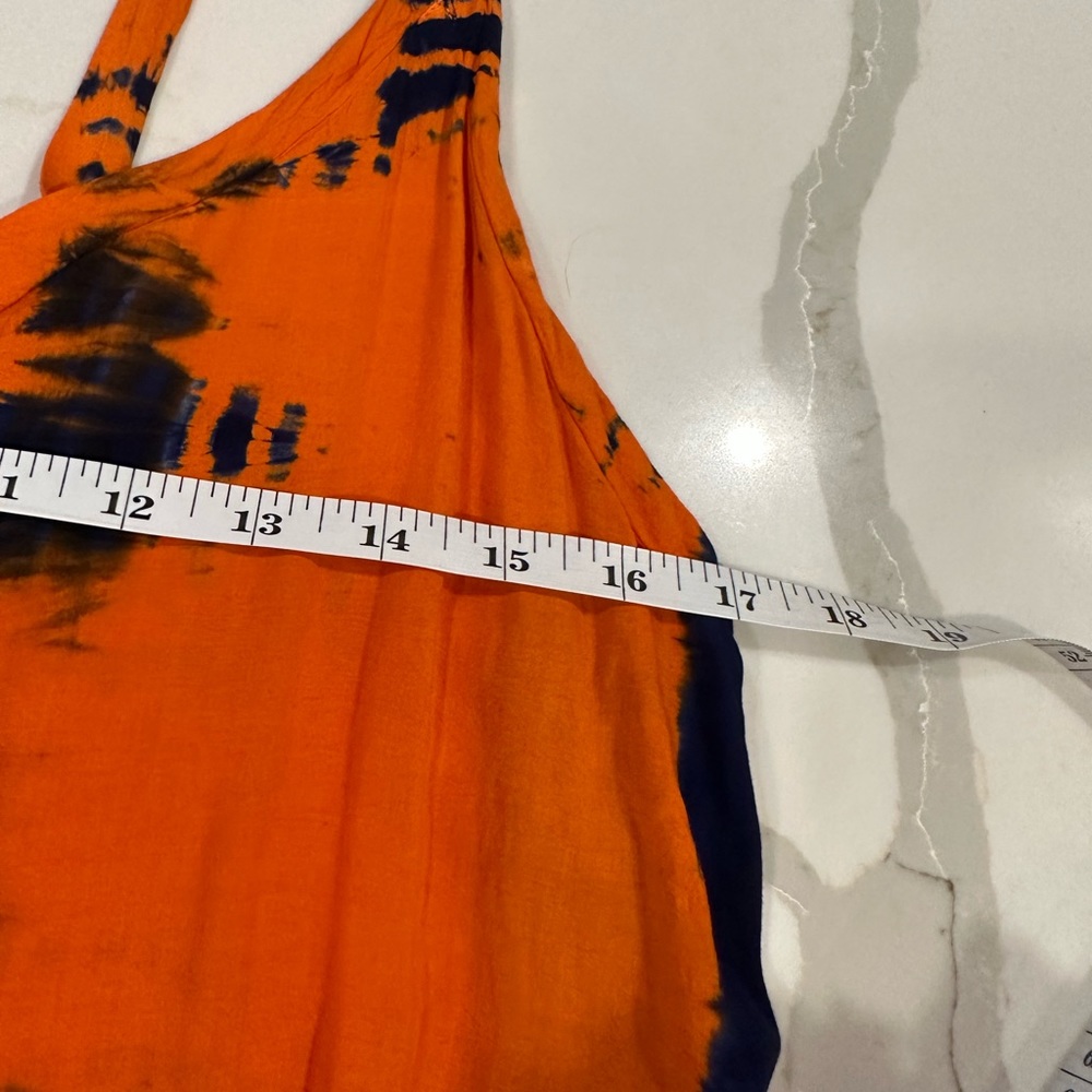 Olivaceous Orange tie dye strappy coverup dress - Picture 7 of 7